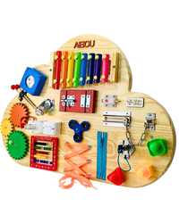 Painel Sensorial Educativo Montessori Nuvem + Brinde Exclusivo Hoje!