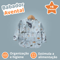 Babador Avental Manga Longa Impermeável