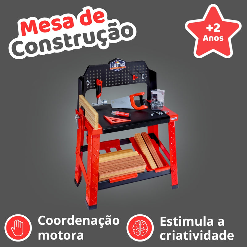 Mesa de Construção Infantil Educativa Completa