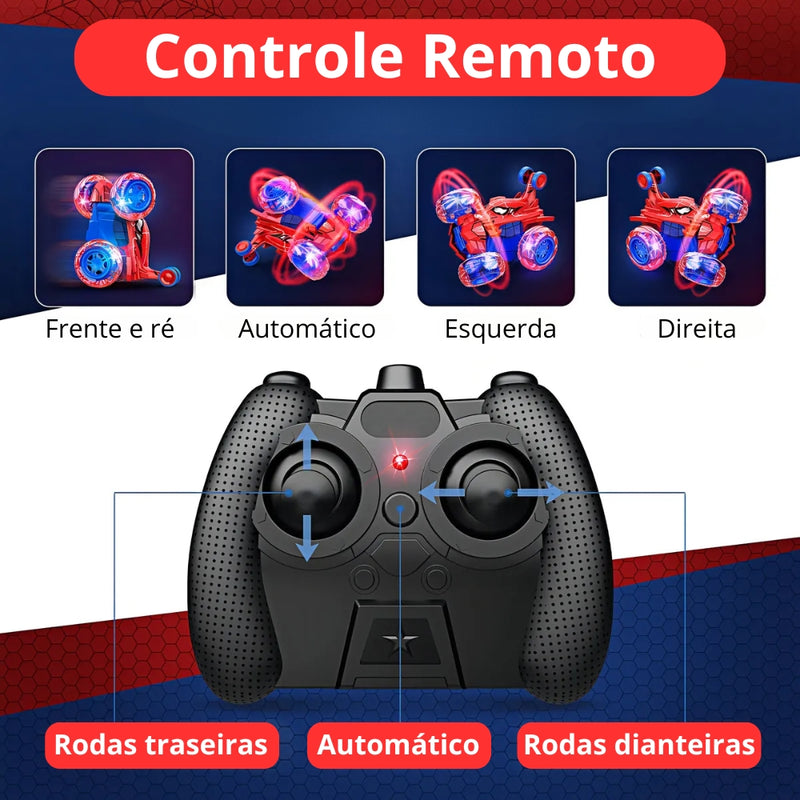 Carrinho de Controle Remoto SpiderCar + Máscara de Brinde!