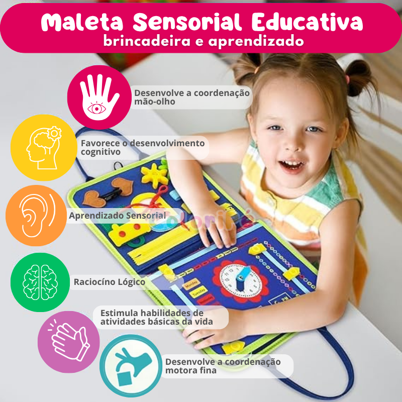 Maleta Sensorial e Educativa Infantil  | Brincadeira e Aprendizado