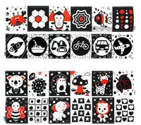 Livro De Pano Preto E Branco De Alto Contraste Para Bebês