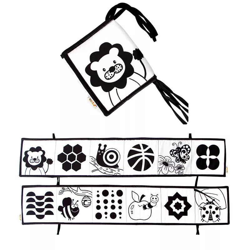 Livro De Pano Preto E Branco De Alto Contraste Para Bebês