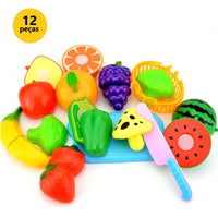 Conjunto de Frutas e Legumes Brinquedo Educativo Infantil
