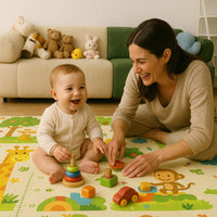 Tapete de Atividades Infantil Dobrável e Dupla Face – Conforto e Diversão para Bebês e Crianças